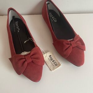 Rag & Co. Burgundy Women's Bow Flats Size 10 NEW with box.